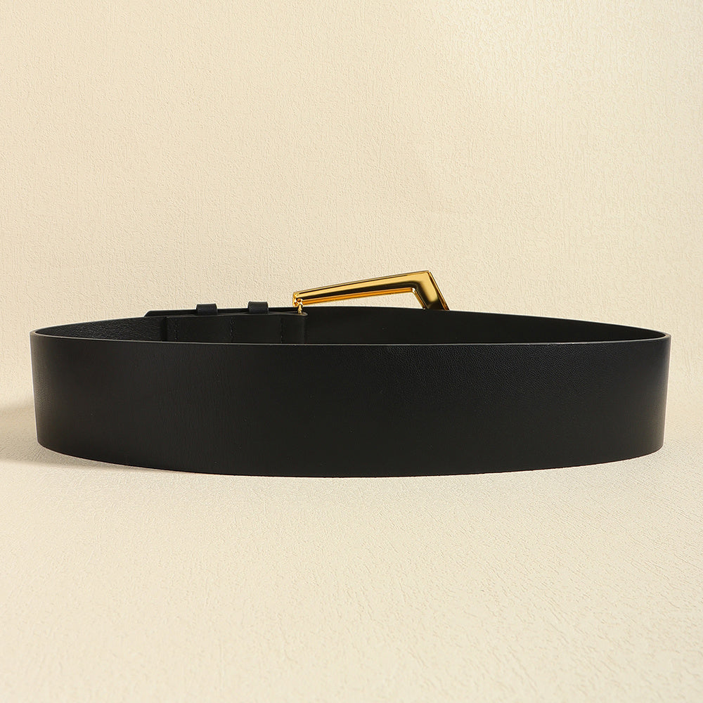 Elastic Black Metal Belt for Fashion Embellishment