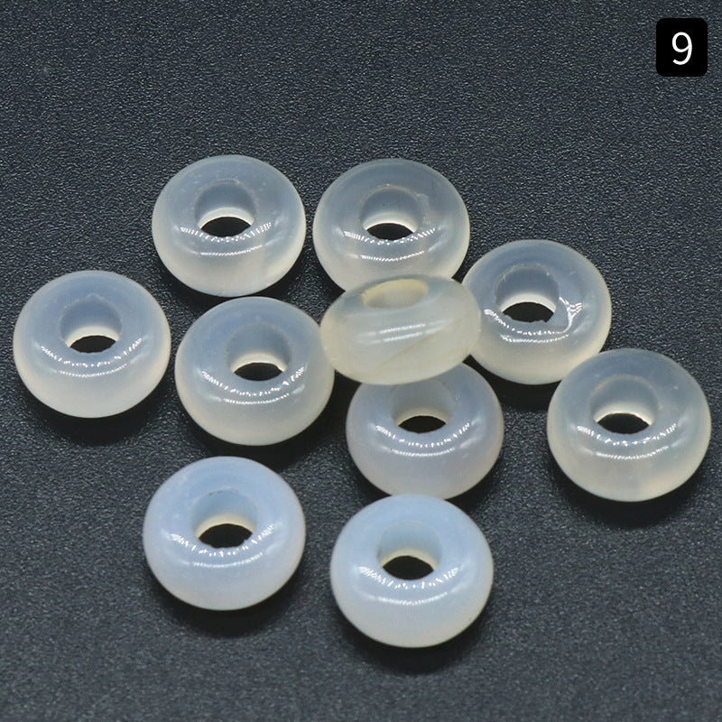 Large Hole Crystal Agate Jade Abacus Beads