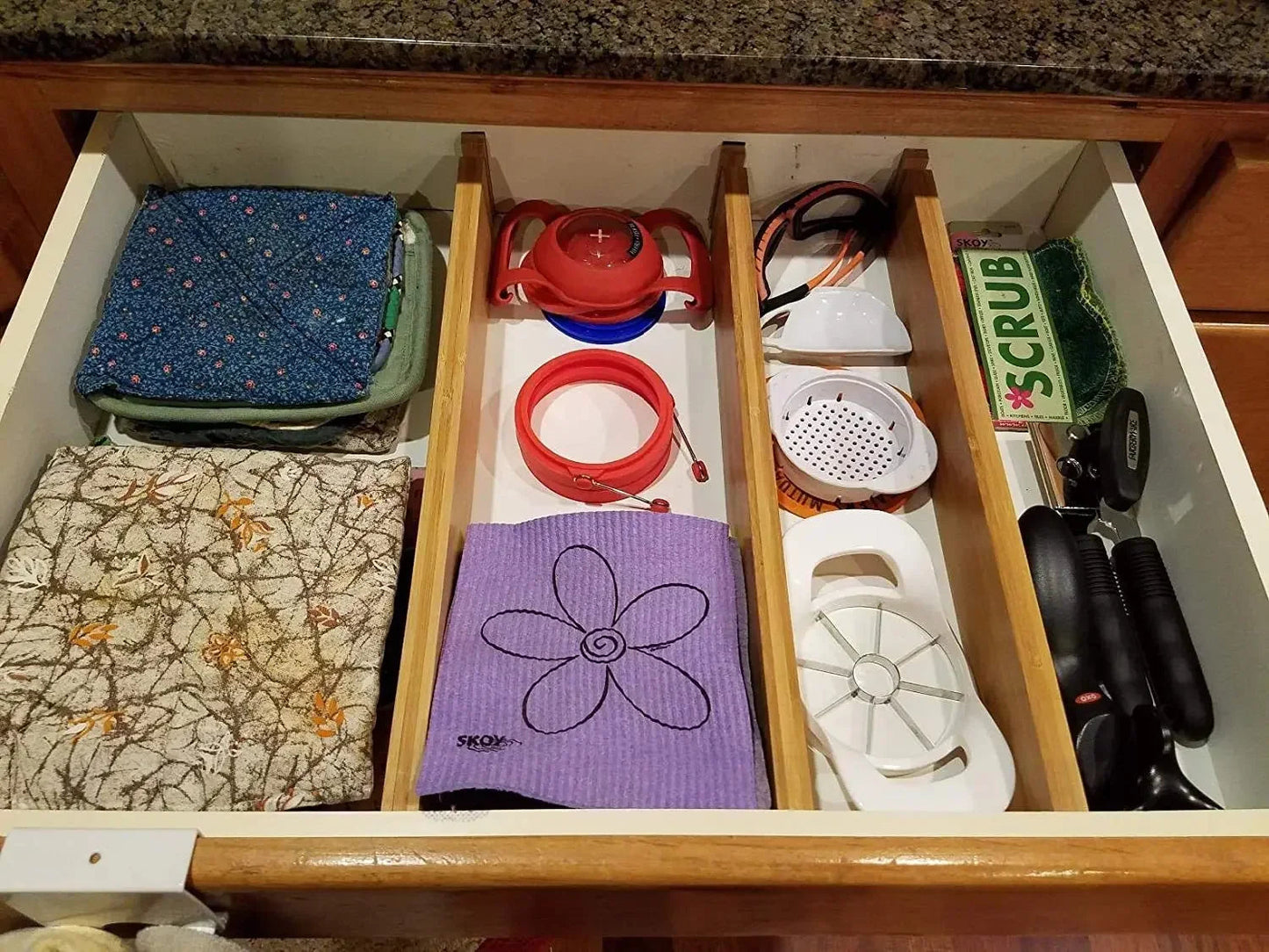 Bamboo Expandable Strip Bamboo Drawer Partition Expandable Drawer Partition Convenient Bamboo Divider Drawer Organization