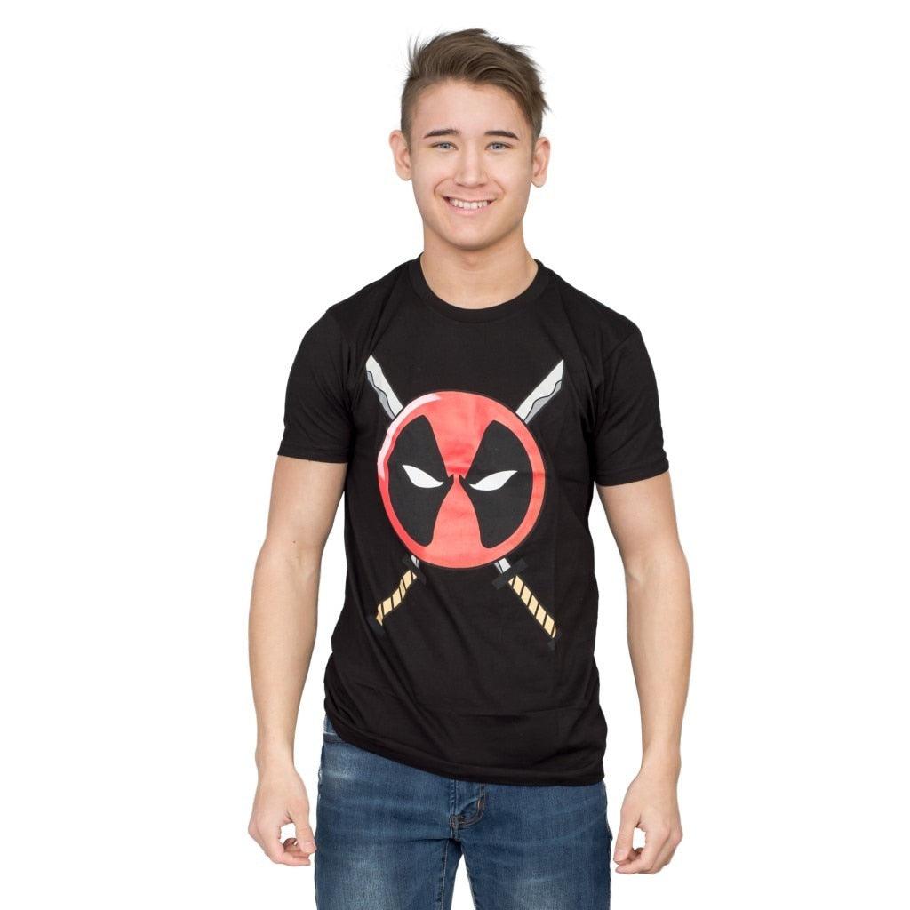 Deadpool Icon Logo and Swords T-shirt