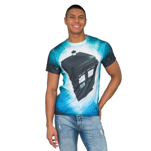 Doctor Who TARDIS Glowing Stars Sublimation T-Shirt