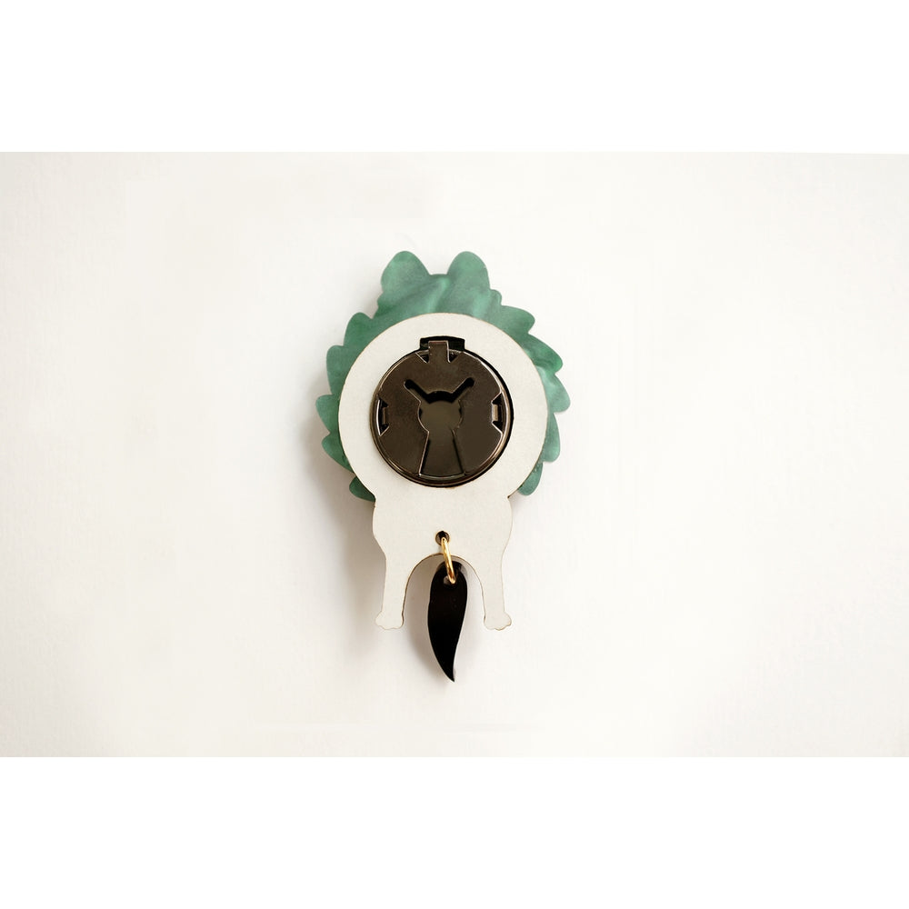 Dog in A Christmas Wreath Button Cover by Laliblue