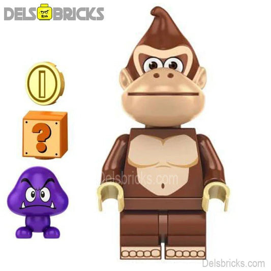 Donkey Kong Super Mario Brothers Lego Minifigures Custom Toys