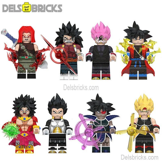 Dragon Ball Z Super set of 8 Lego Minifigures Custom Anime Toys 4