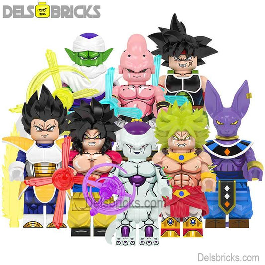 Dragon Ball Z Super set of 8 Lego Minifigures Custom Anime Toys 2