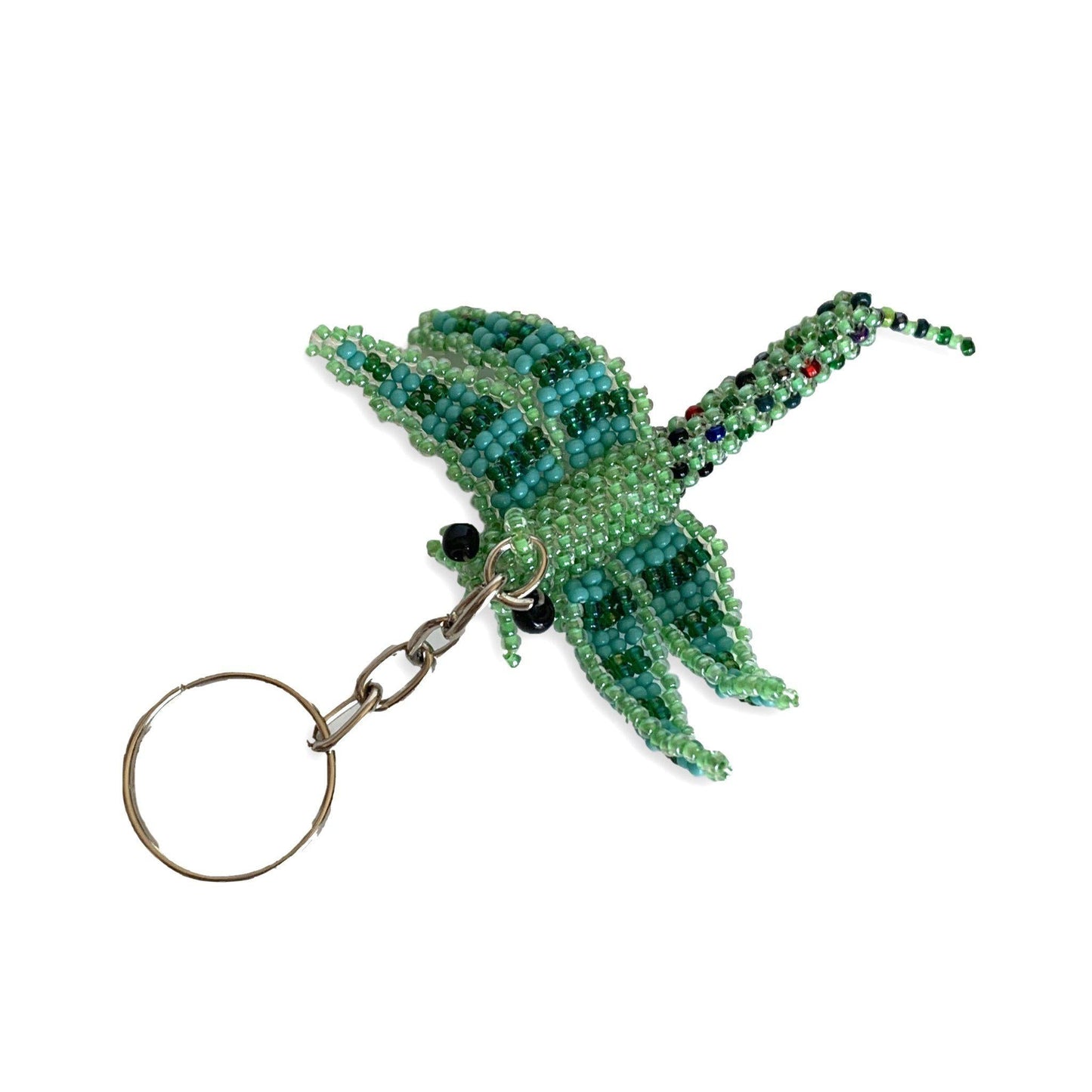 Dragonfly Seed Bead Keychain  - Guatemala
