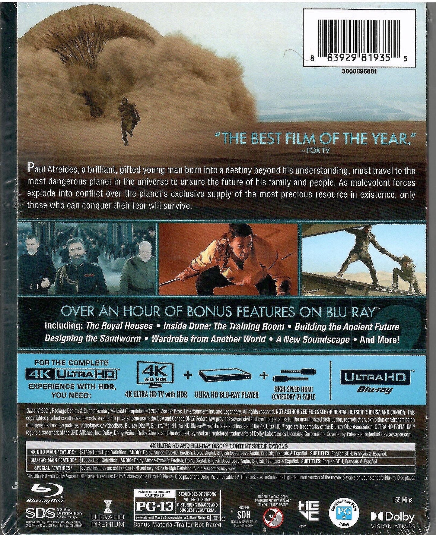 Dune - Limited Edition Glow In The Dark Steelbook (4K Ultra HD + Blu-ray)