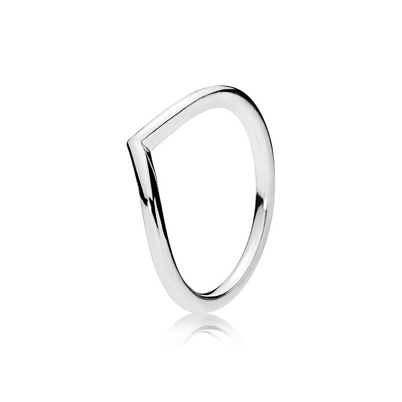 White Copper Plating Fashion Multilateral Ring