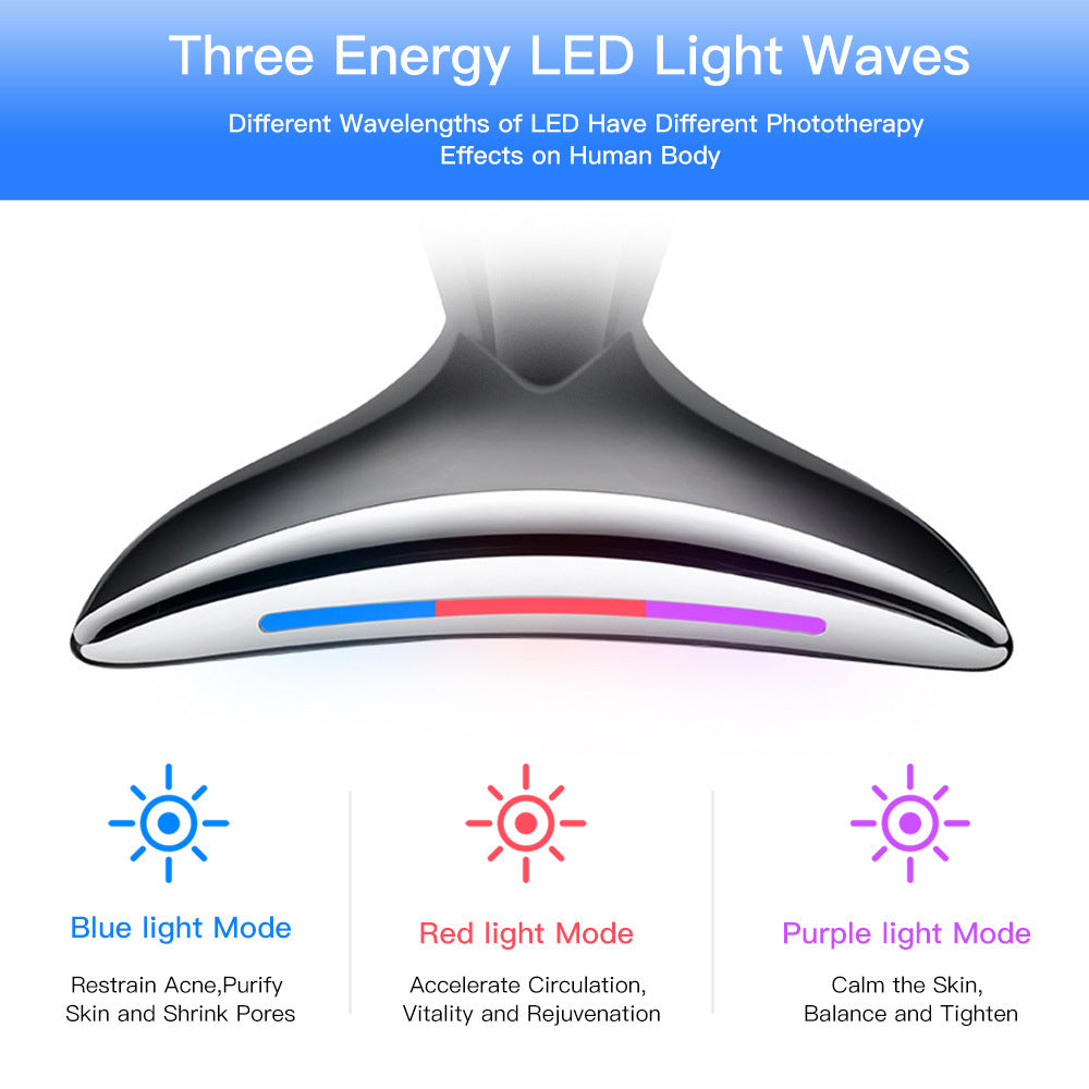 Neck Face Beauty Device LED Photon Therapy