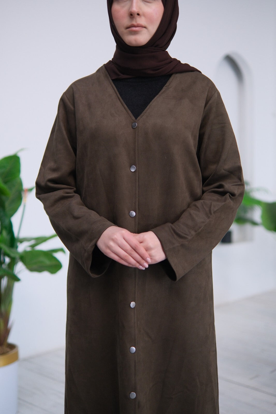 Milena Luxe Suede Abaya