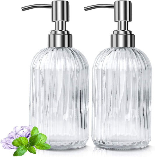 💎 WYOK Glass Soap Dispenser Set – 2 Pack