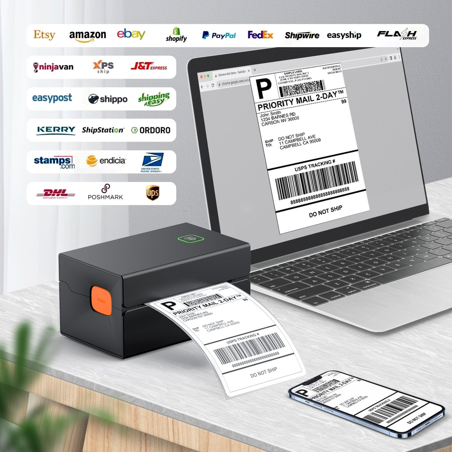 Electronic Face Sheet Thermal Label Printer