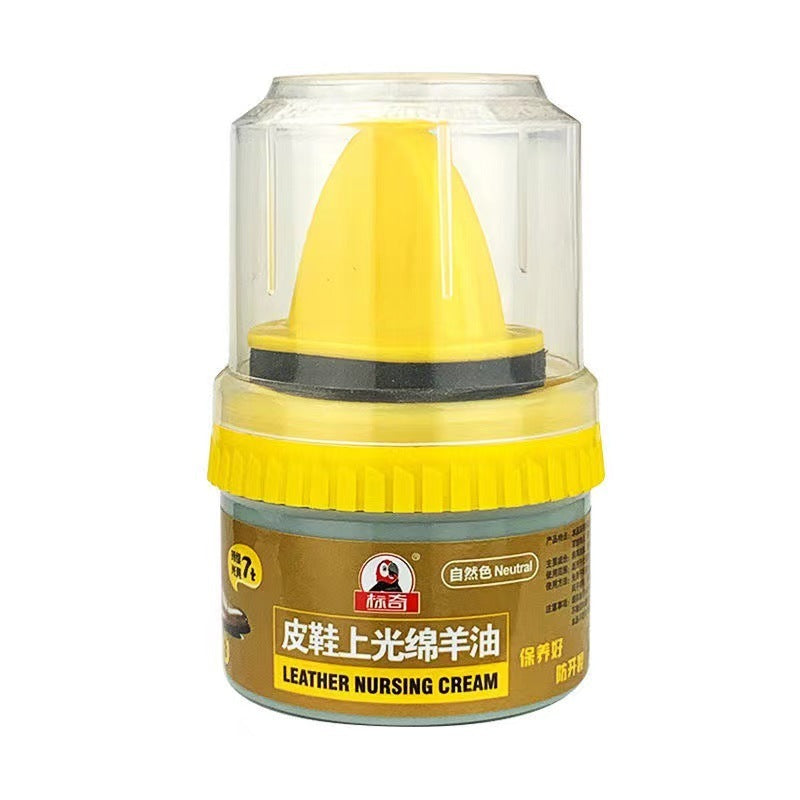 Leather Shoe Polish Sponge: Black, Brown, Natural, Colorless
