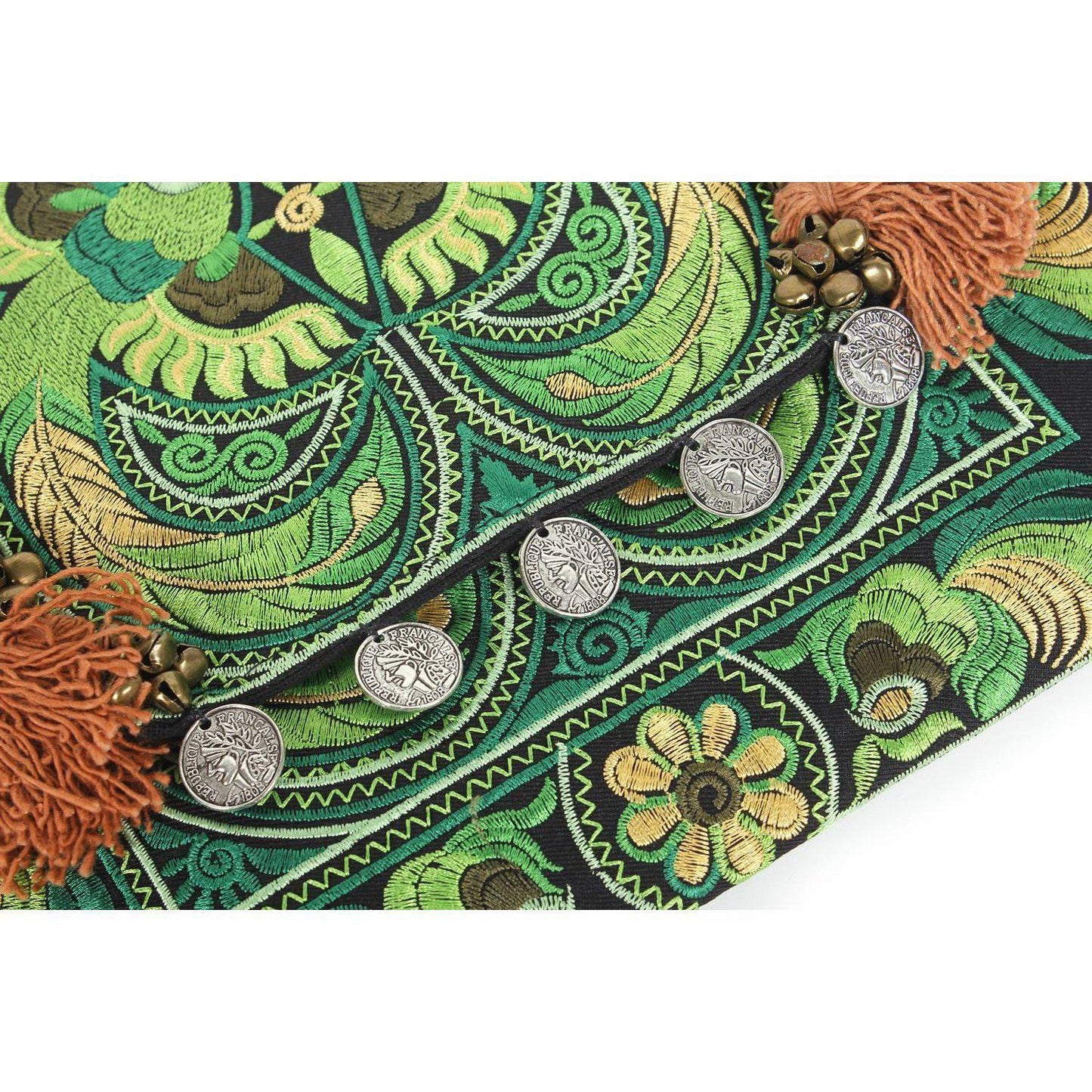 Embroidered Multi Tassel Clutch Bag | IPad Case - Thailand