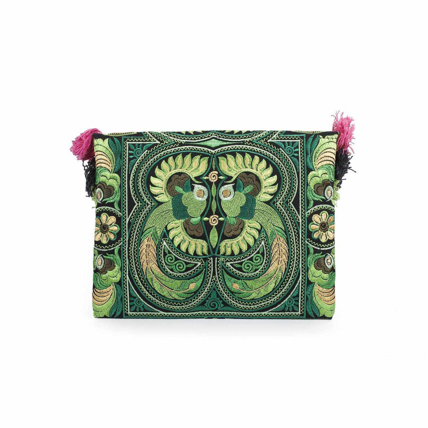 Embroidered Multi Tassel Clutch Bag | IPad Case - Thailand