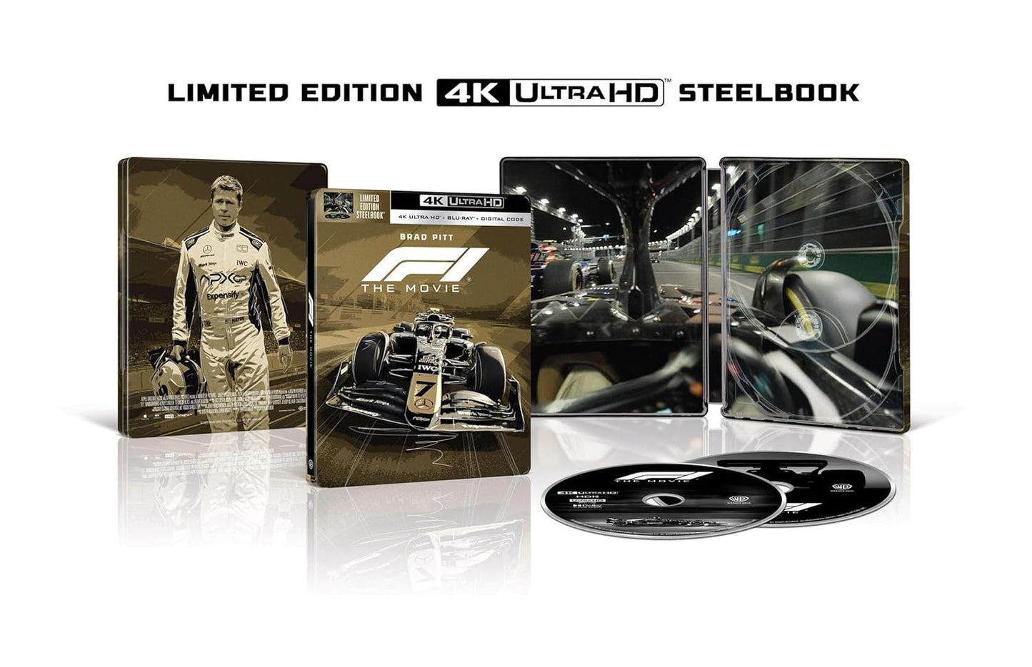 F1: The Movie - Limited Edition Steelbook (4K Ultra HD + Blu-ray + Digital)