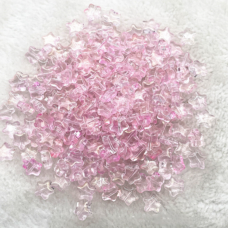 8mm Gold Pentagram Glaze Beads