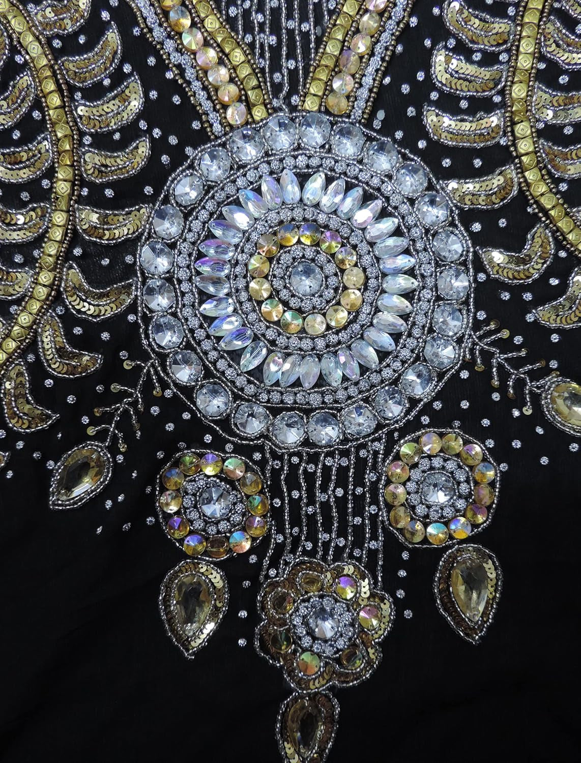 Elegant Hand-Embroidered Georgette Chiffon Kaftan