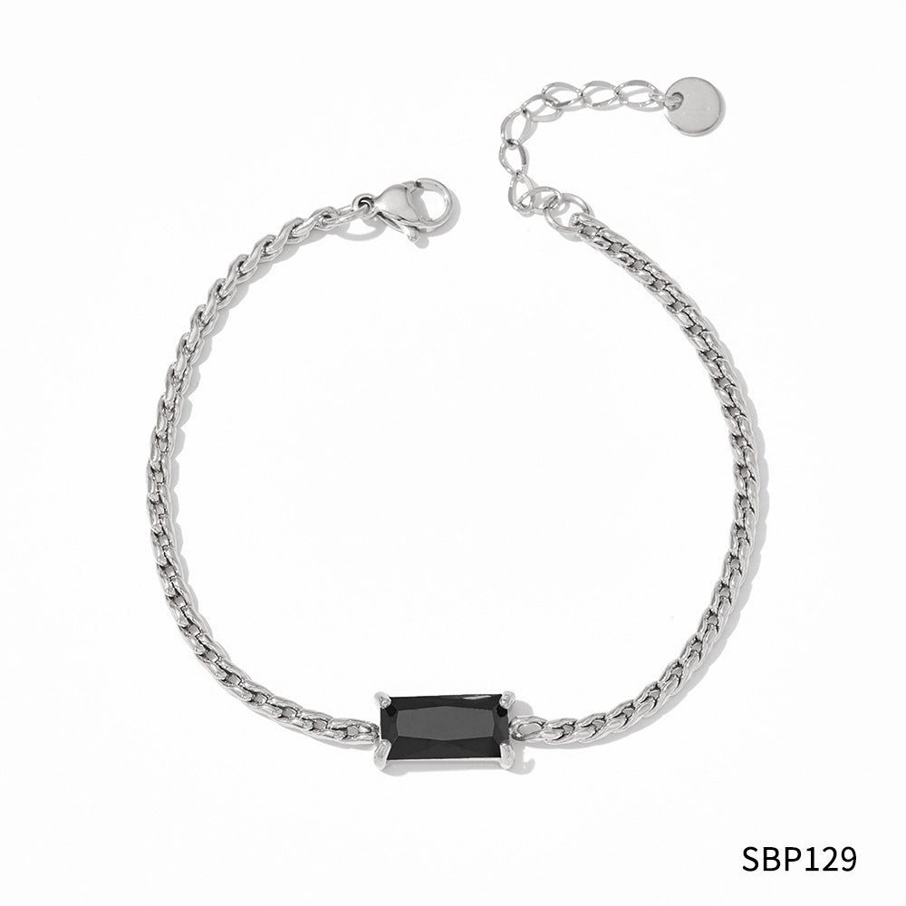 Simple Collarbone Necklace & Bracelet Set