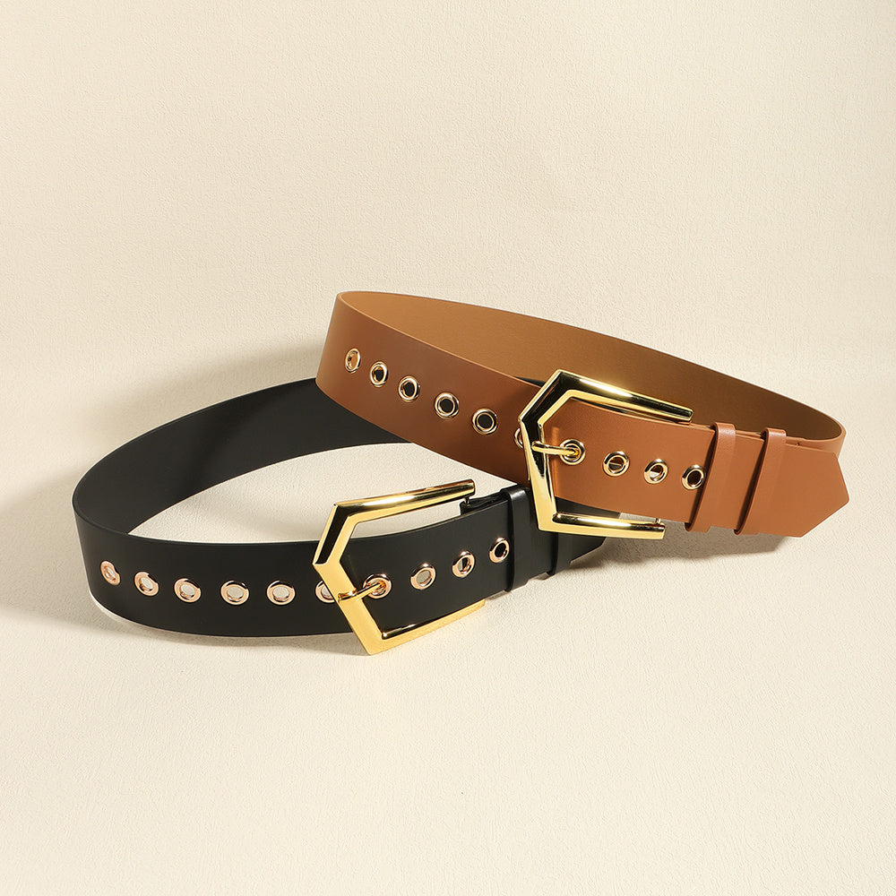 Elastic Black Metal Belt for Fashion Embellishment