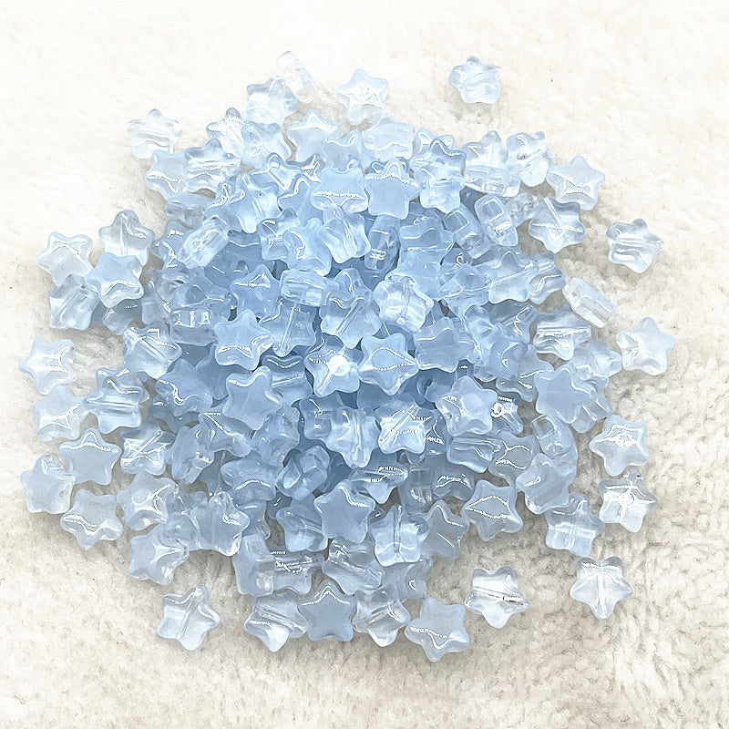 8mm Gold Pentagram Glaze Beads