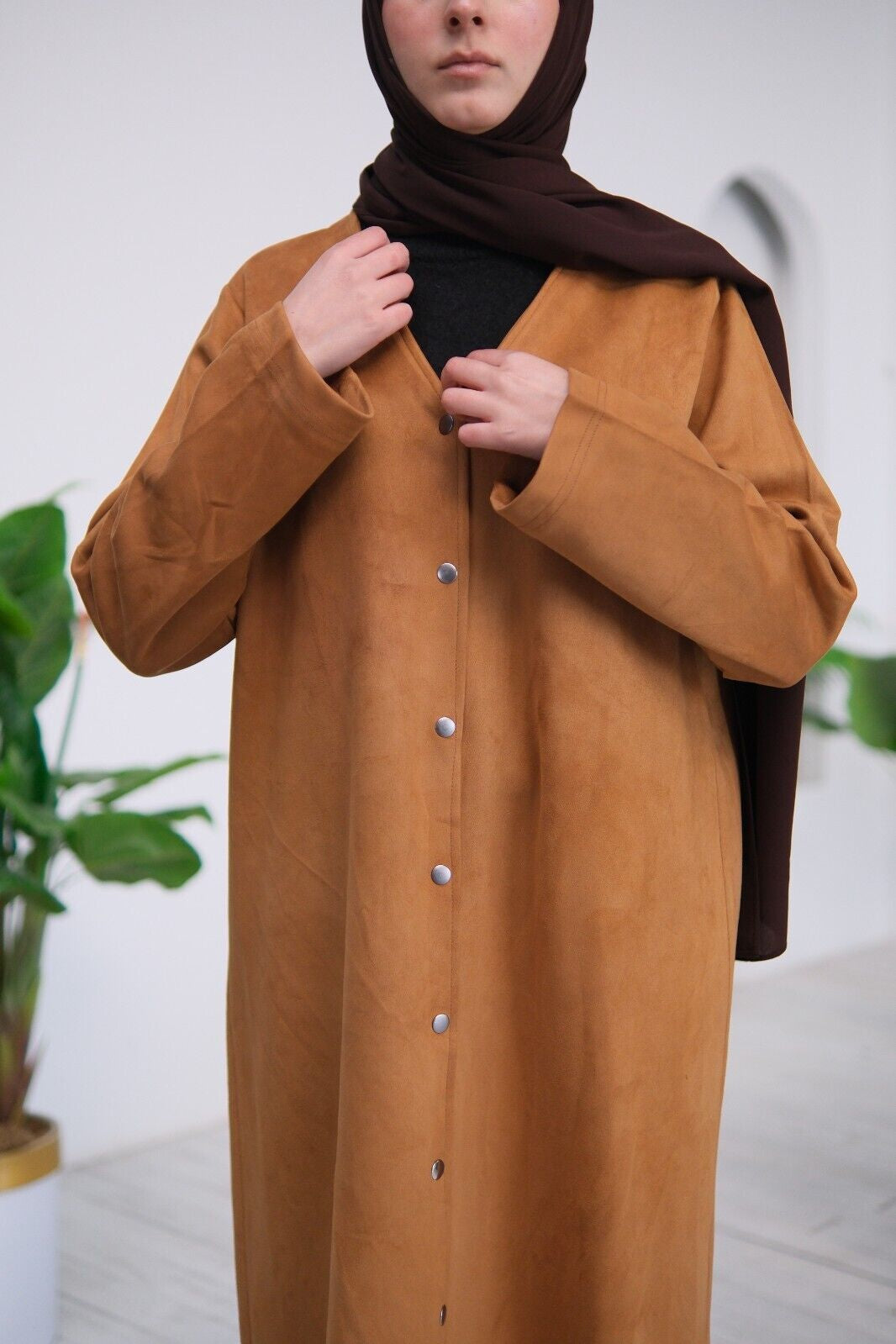 Milena Luxe Suede Abaya