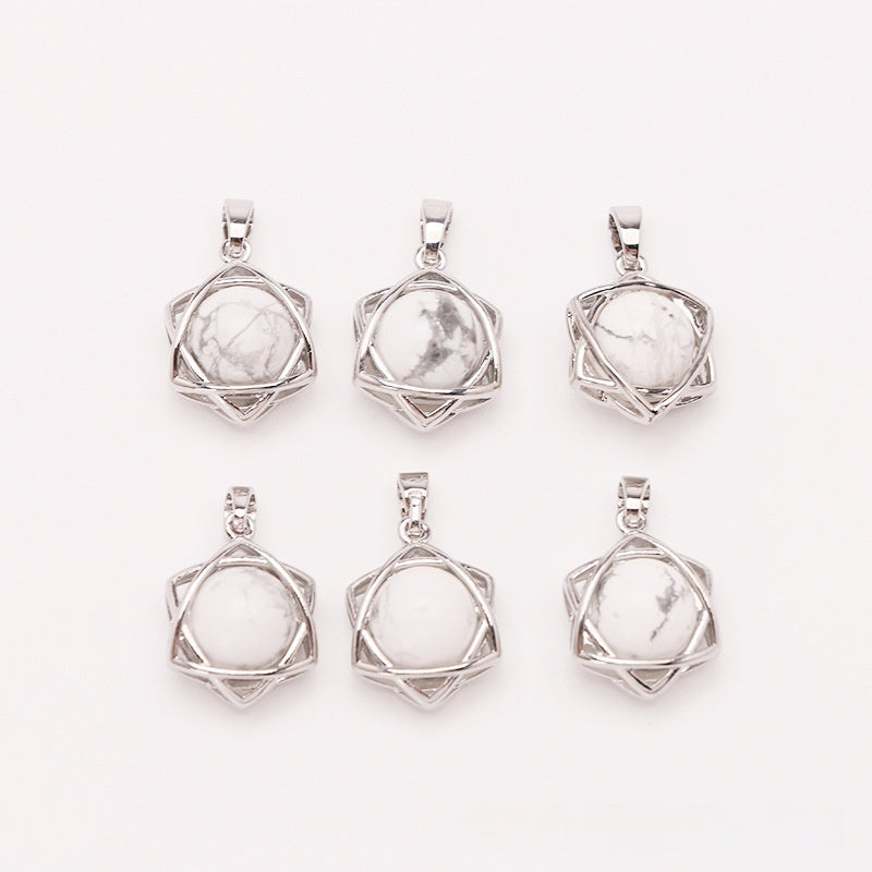 Crystal Aventurine Agate Star Pendant Beads