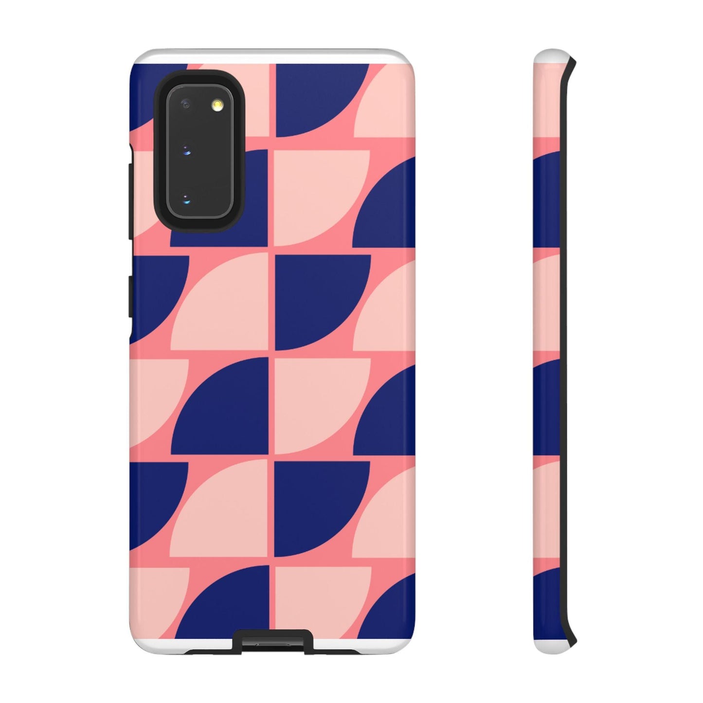 Samsung Tough Phone Case – Pink and Blue Pattern, Durable Protection, Sleek Design