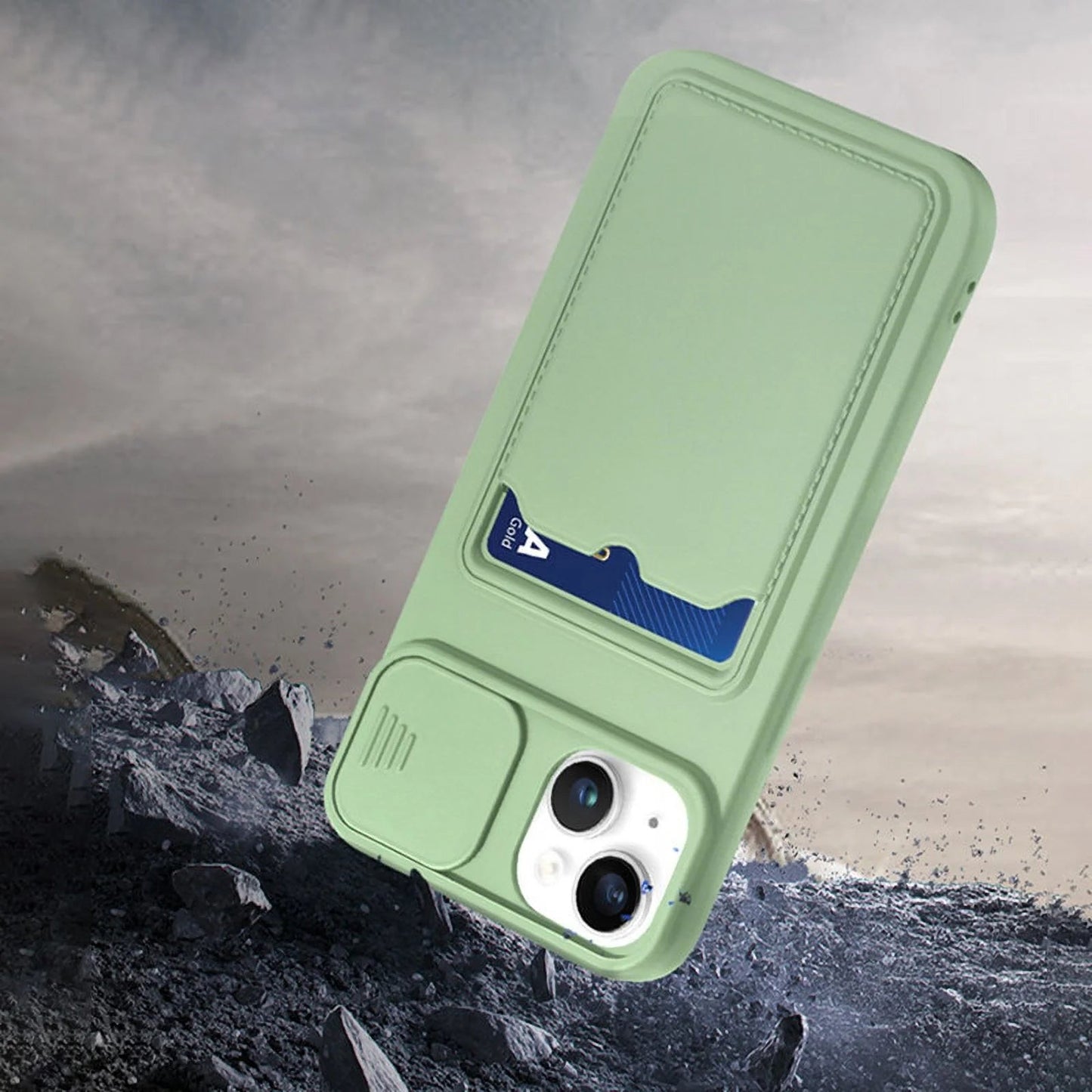 📱 Slide Camera Protection Wallet Phone Case