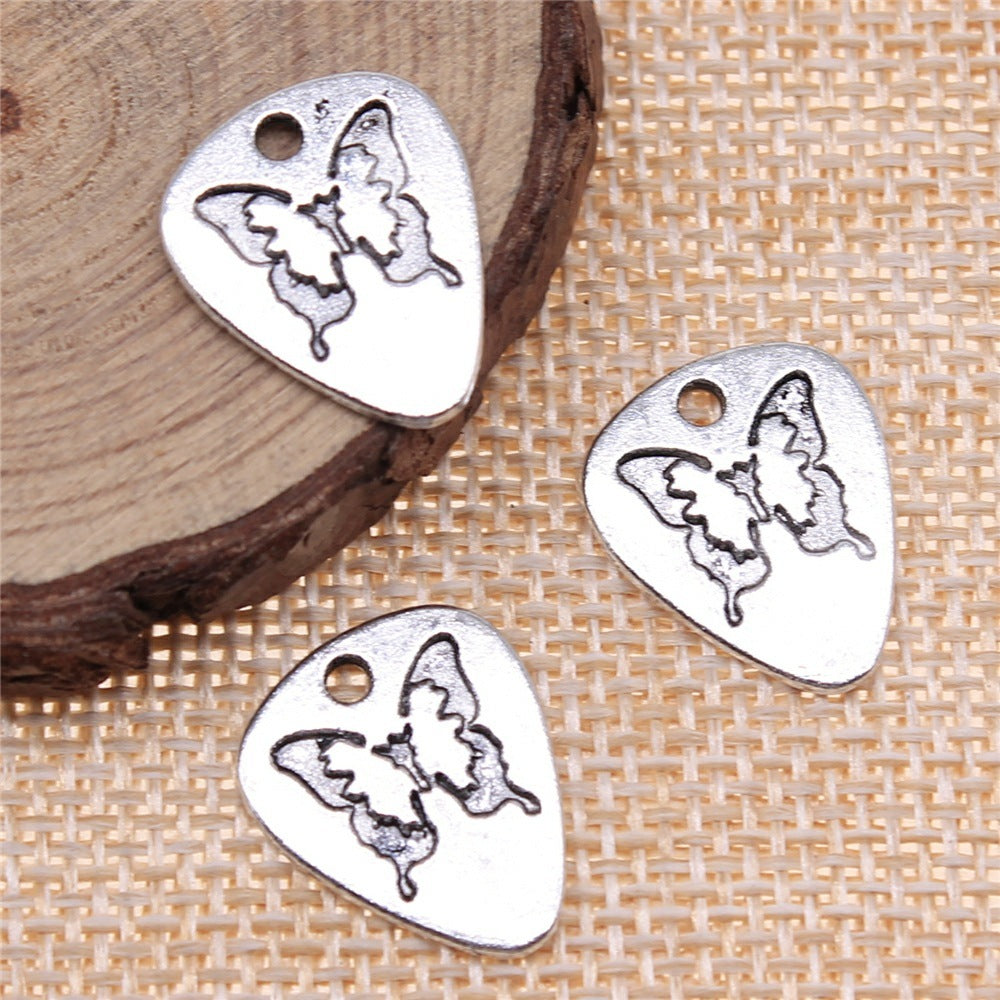 Silver Butterfly Pendant Vintage Zinc Alloy DIY