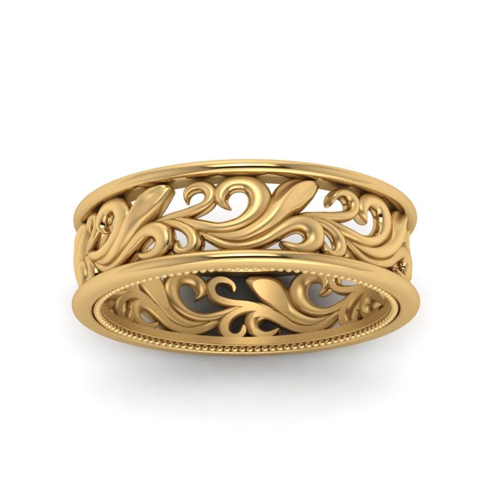 Filigree Gold Band Ring