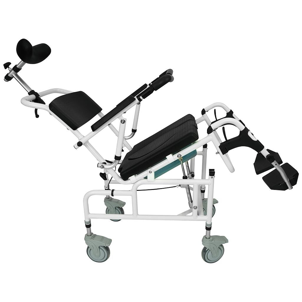 Flip Arm Rolling Commode Shower Chair