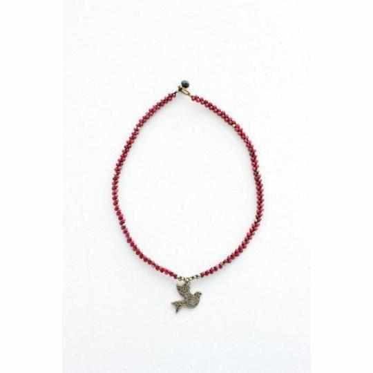 Flourish Bird Dove Beaded Necklace - Thailand