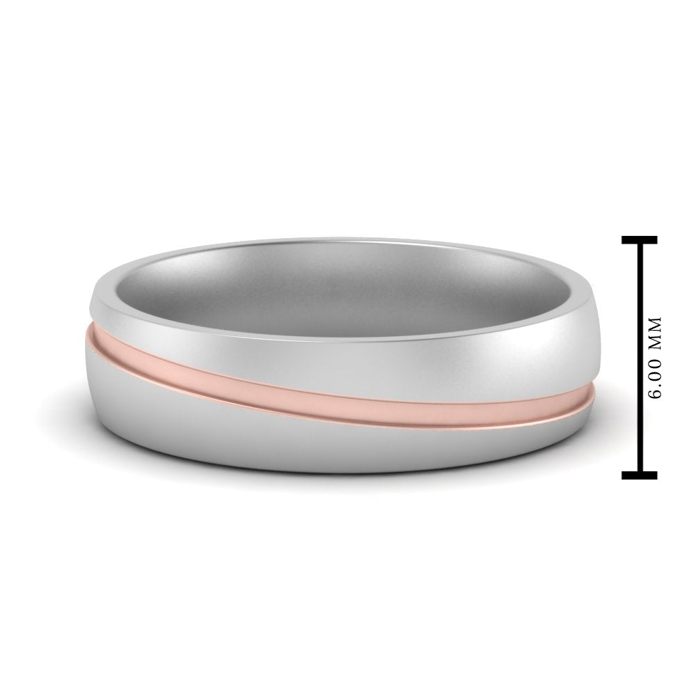 Grooved 2 Tone Mens Band