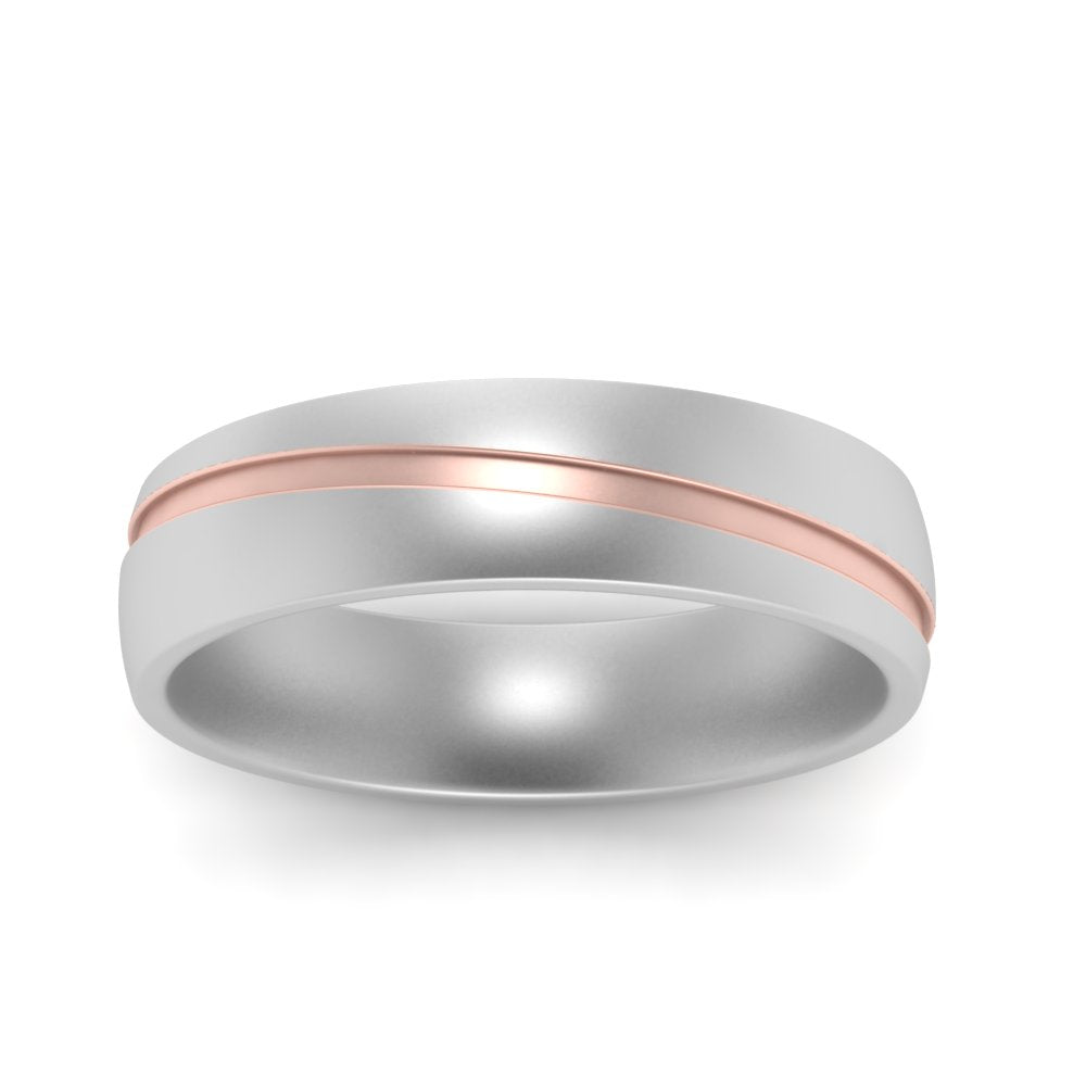 Grooved 2 Tone Mens Band