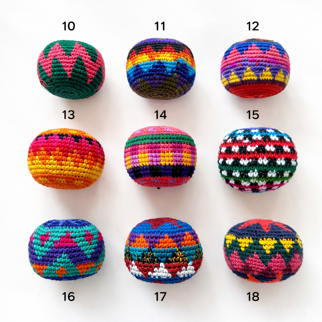 Crochet Multicolor Hacky Sack Stress Ball | Bocce Ball - Guatemala