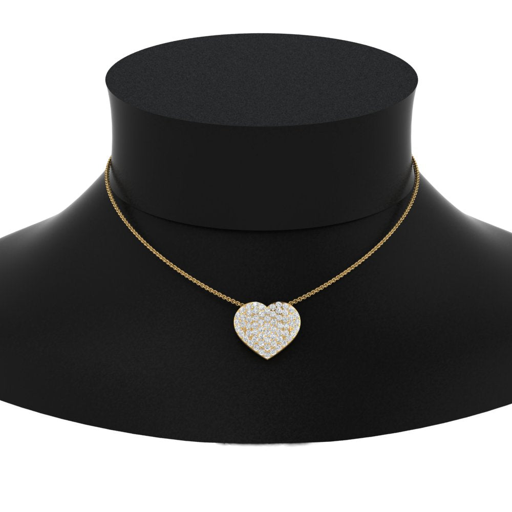 Heart Cluster Diamond Pendant