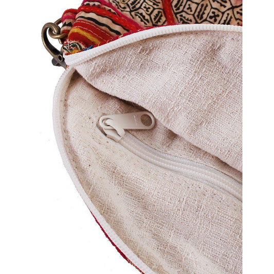 Hmong Circle Vintage Crossbody Canteen Bag - Thailand