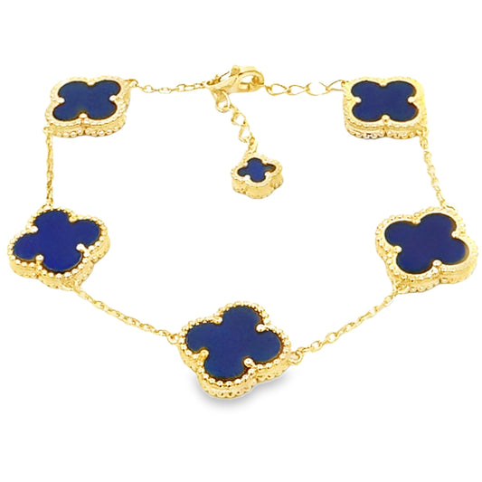Genuine Lapis Lazuli Bracelet Sterling Silver