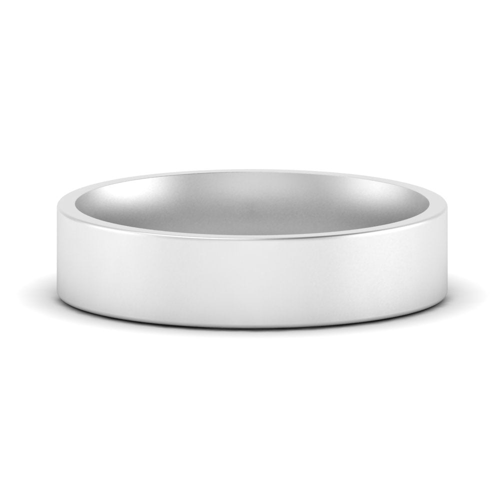 Light Weight Flat 4 mm Mens Wedding Band