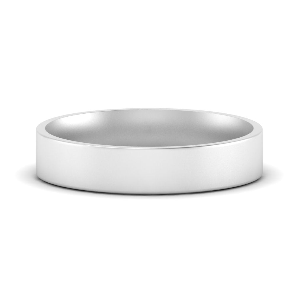 Light Weight Flat 4 mm Mens Wedding Band