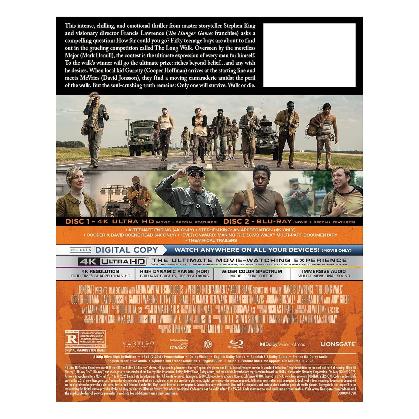 The Long Walk - Limited Edition Steelbook (4K Ultra HD + Blu-ray + Digital)