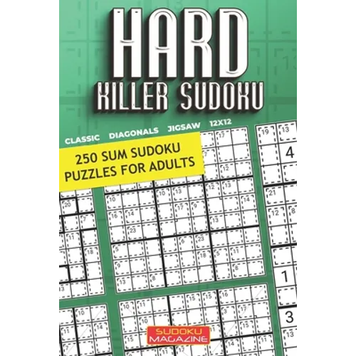 Hard Killer Sudoku: 250 Sum Sudoku Puzzles for Adults