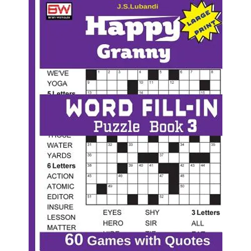 Happy Granny WORD FILL-IN Puzzle Book 3