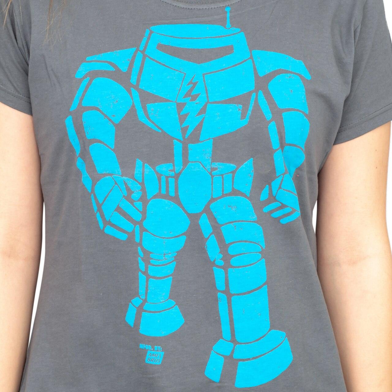 Man-Bot Vintage Graphic Charcoal JUNIORS T-shirt
