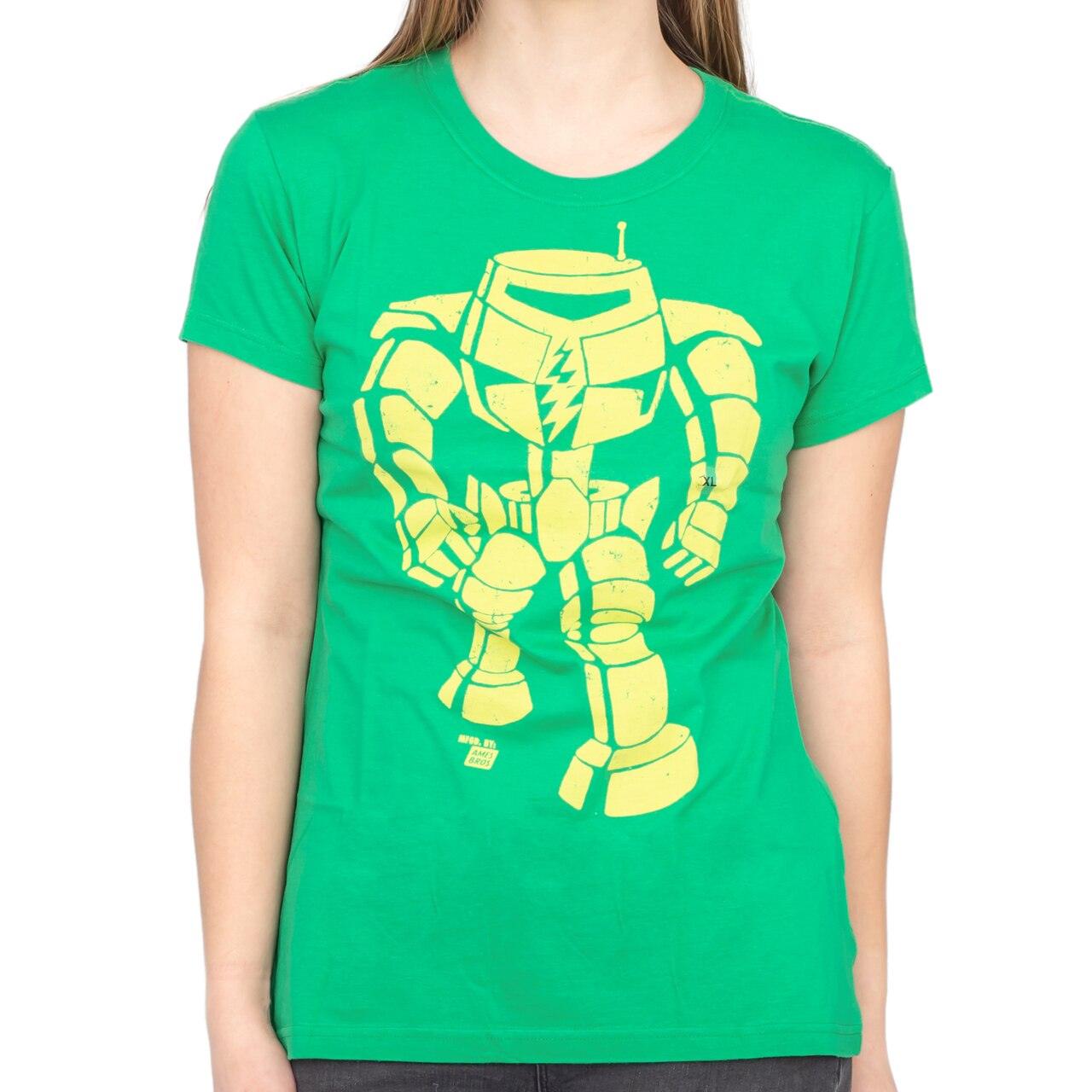 Man-Bot Vintage Graphic Green JUNIORS T-shirt