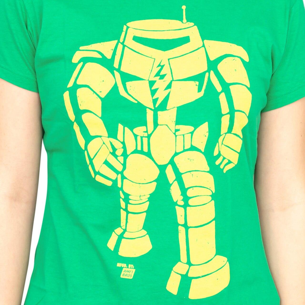 Man-Bot Vintage Graphic Green JUNIORS T-shirt