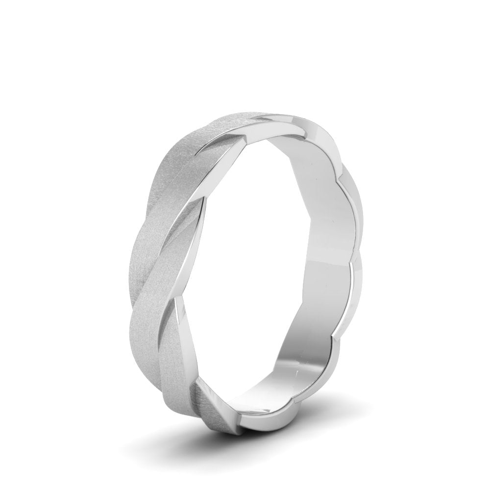 Matte Finish Twisted Wedding Band