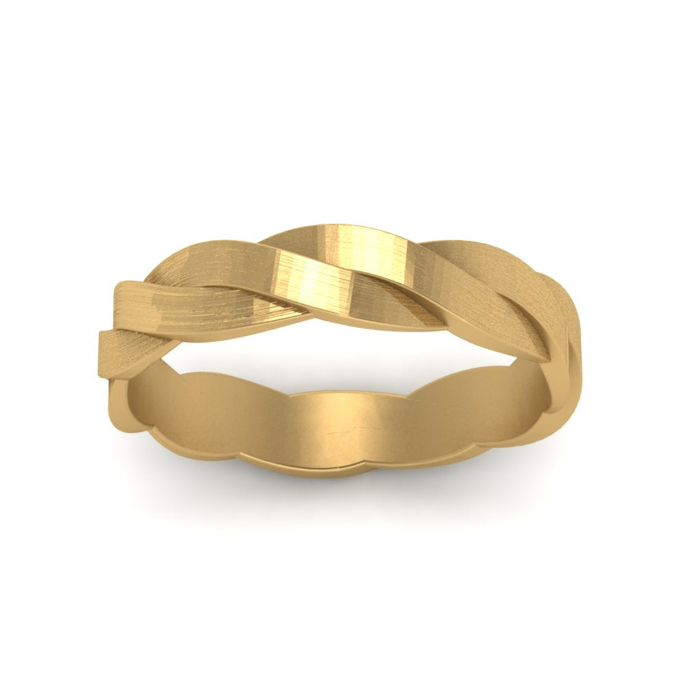 Matte Finish Twisted Wedding Band