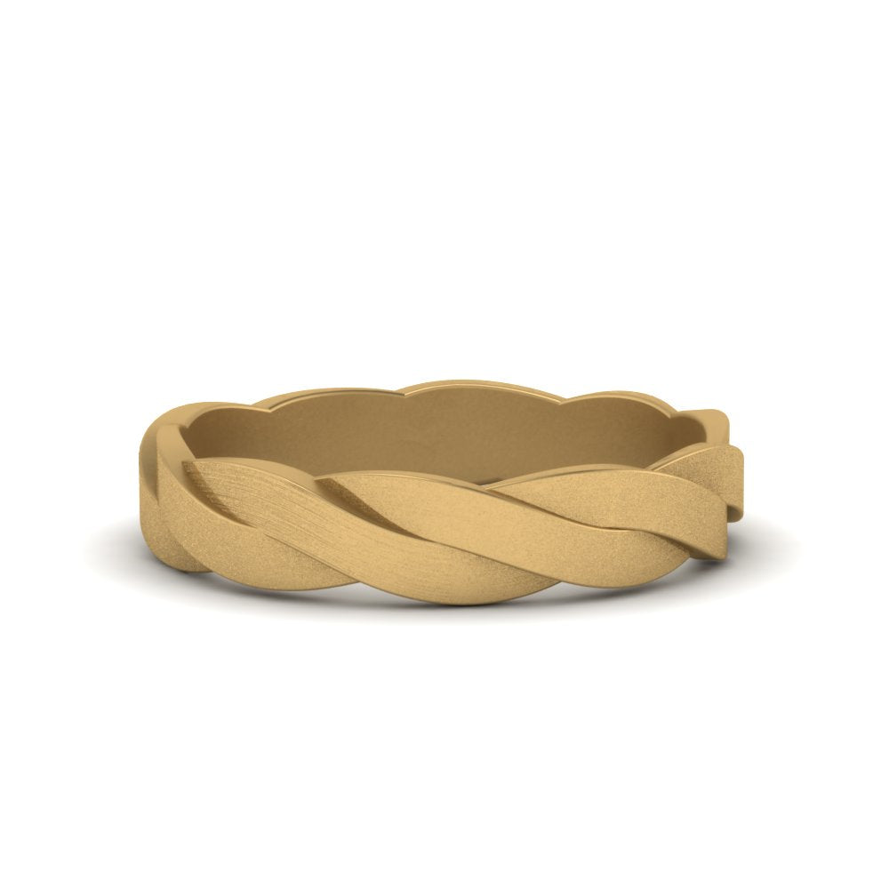 Matte Finish Twisted Wedding Band